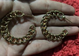 Chain Link Hoop Earrings
