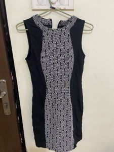 Stylish Black & White Pattern Dress