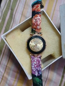Floral Watch with Butterfly Dial