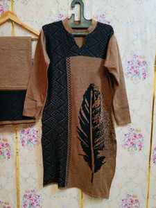 🇳🇿💫🎀Elegant Brown &amp; Black Kurta Set