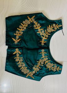 Emerald Green Embroidered Blouse