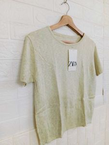 Elegant Short Sleeve Knit Top