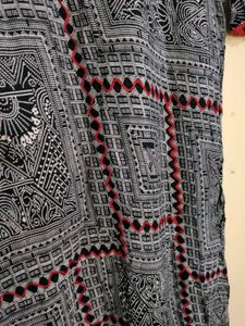 Black and White Printed Kurta ♣️
