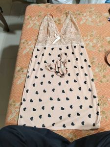 Cute Heart Print Nightgown