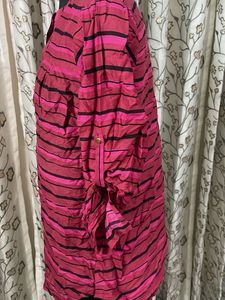 Chic Pink &amp; Black Striped Tunic Top