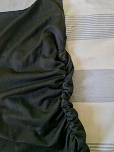 Ruched  black Tank Top