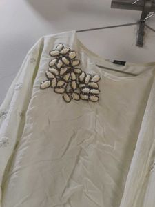 Elegant Cream Kurta Set with Dupatta