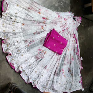 new soft digital print Chiffon Georgette embroider