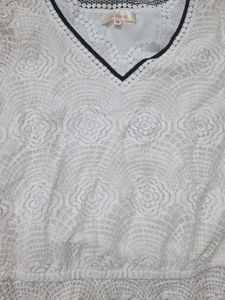 Elegant White Lace Top