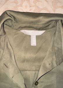 Elegant Olive Green Button-Up Shirt