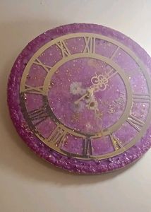 Pink floral clock