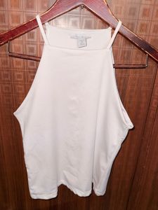 White Halter Neck Top 🛍️🤍
