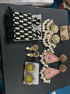 Hand Made Earrings 5 Pair Combo