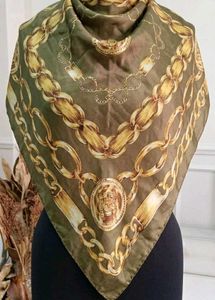 Elegant Silk Chain Print Scarf