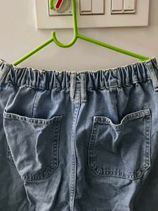 Light Wash Denim Cargo Pants