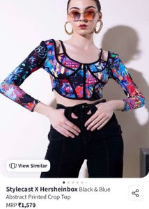 Stylecast X Hersheinbox Black&Blue Abstract Print