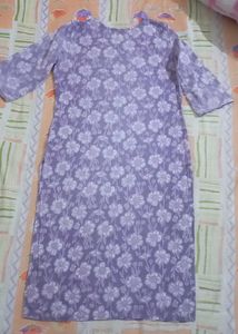 Purple Floral Cotton कुर्ता सेट kurta set