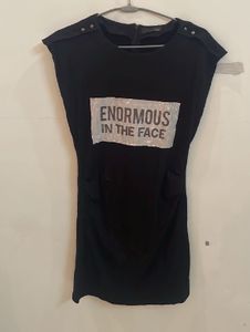Black Graphic Print Top