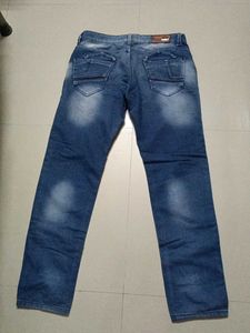 Men's Blue Washed Jeans