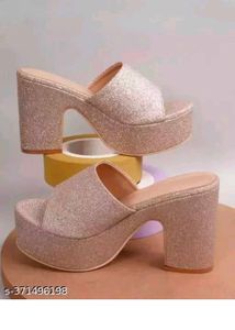 Gold Glitter Flats for women size 36