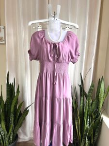 Imported  Tiered Midi Dress