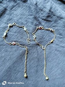 Evil Eye Anklets with Bell Charm