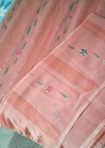 4piece Shimmer Jacket Mix Suit Set Unstitched