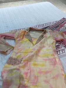 Elegant Tie-Dye coord Kurta Set