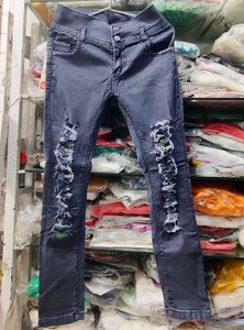 Trendy Distressed Denim Jeans