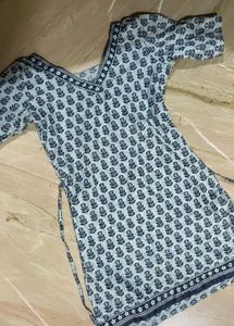 Light Blue Printed Kurta