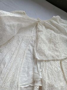 Elegant White Broderie Anglaise Blouse