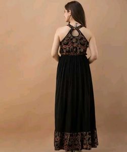 Elegant Halter Neck Maxi Dress