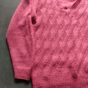 Charming V-Neck Cable Knit Sweater