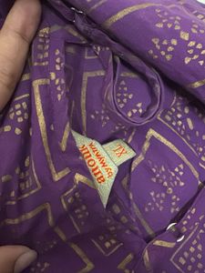 Purple straight kurta tunic