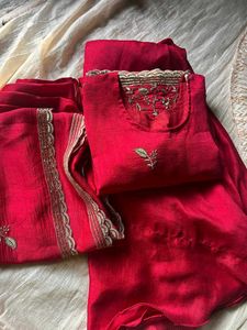 Elegant Red Kurta Set