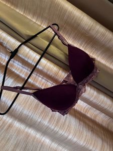Lace Trim Padded Bra