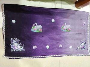 Beautiful Purple Floral Print Saree