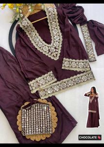 trendy Beautiful Maroon Kurta Set