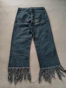 Frayed Hem Denim Jeans