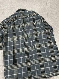 Gray Plaid Flannel Shirt