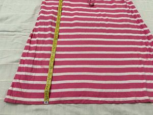 Harpa Pink &amp; White Striped Maxi Dress