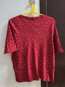tshirt red color leopard print