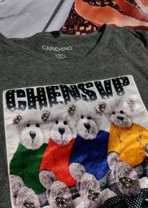 Cute Teddy Bear Graphic T-Shirt