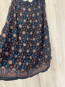 Embroidered Black Ethnic Skirt