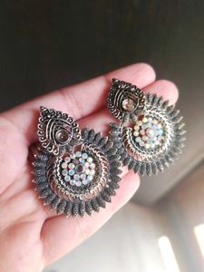 Oxidized Silver Earrings