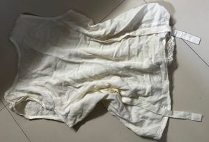 White Embroidered Sleeveless Kurta