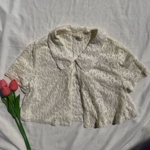 Vintage Lace Peter Pan Collar Top