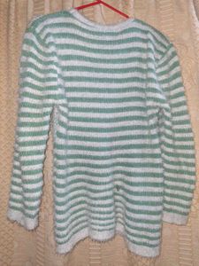 Cozy Striped Heart Sweater