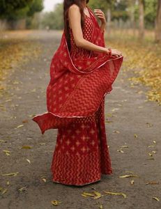 Elegant maroon Kurta Set with Dupatta
