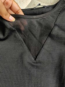 Ribbed Bodycon Black One Piece🆕